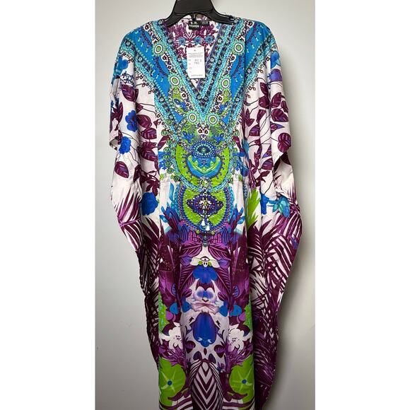 Kaftan Dresses for Women Beach Coverups, One Size Kaftans for Loungewear - Picture 2 of 4